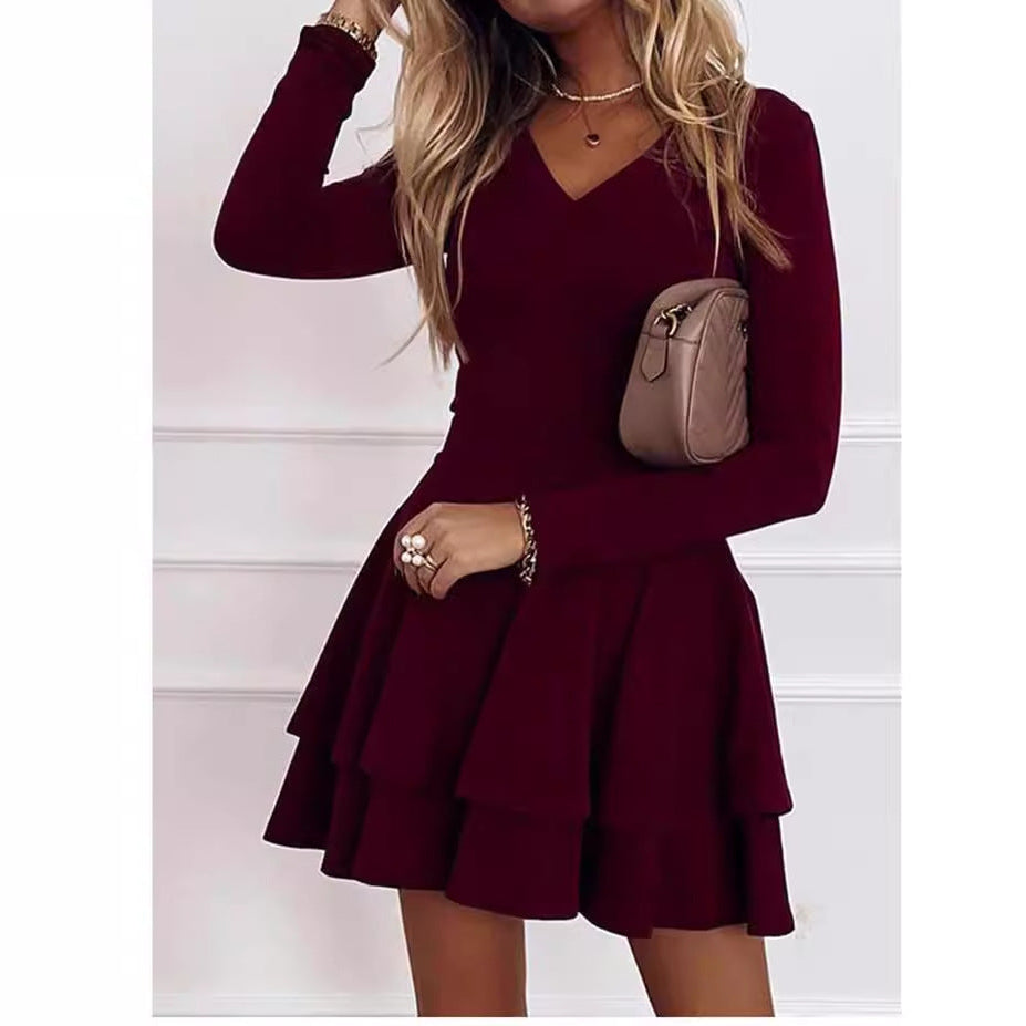 Ribbed Knit Fall Dress