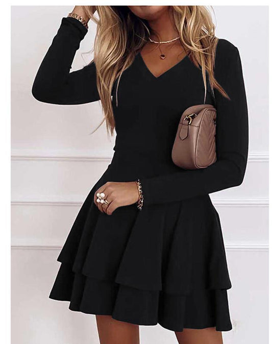 Ribbed Knit Fall Dress